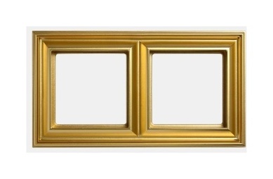 Рамка 2 поста Jung ECOPROFI DECO, золотой, EPD482GO